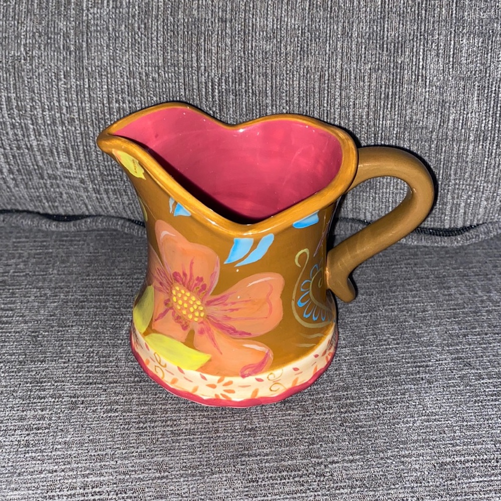Tracy Porter hand painted small ceramic creamer